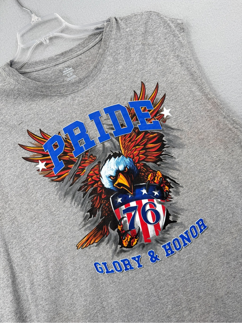 Way to Celebrate Patriotic Men's 3XL 1976 Eagle Glory Honor Graphic Muscle Tee